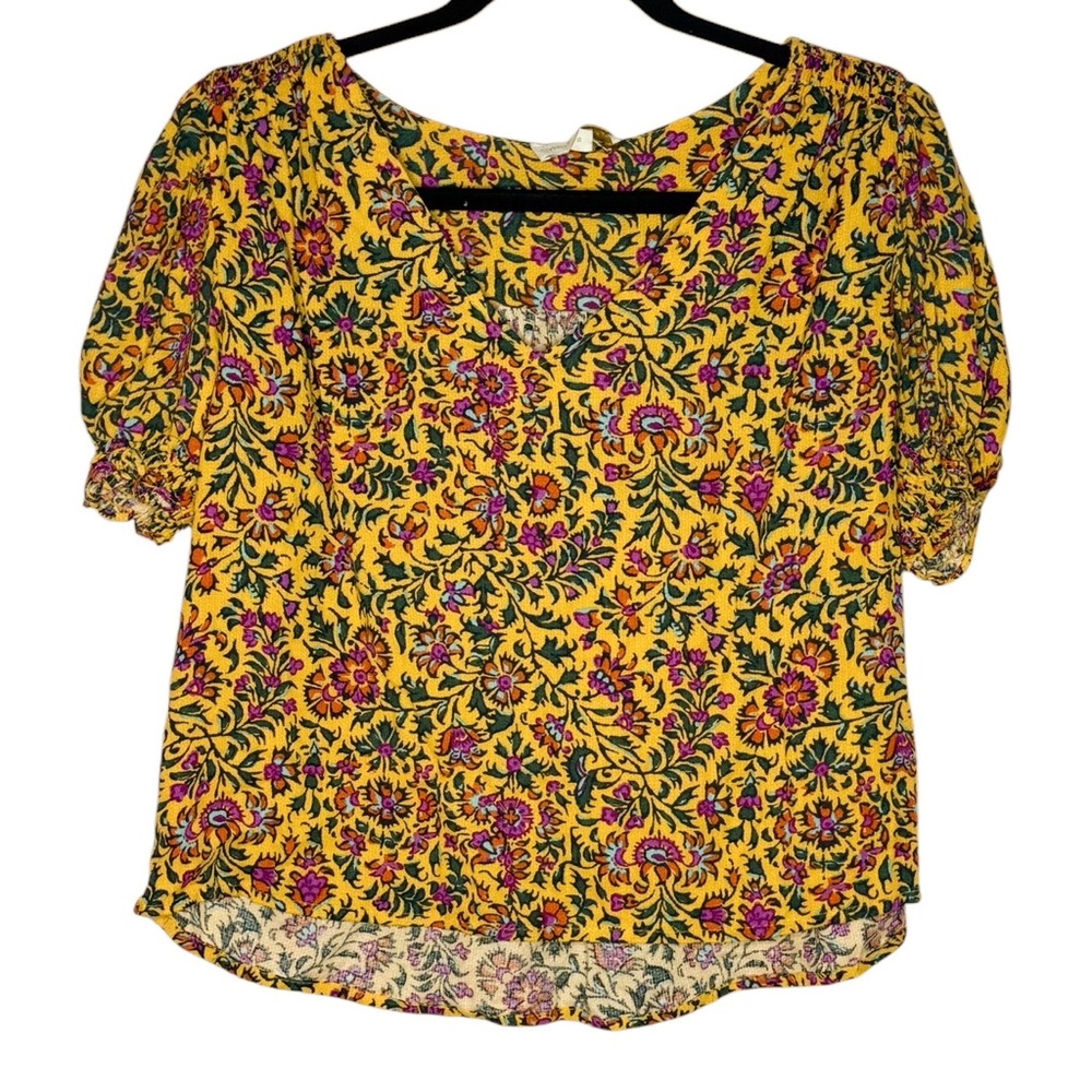 NWT | Cynthia Rowley | Floral Puff Sleeve Blouse | Small